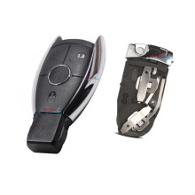 Mercedes sleutel 3 knoppen met batterijhouder en sleutelblad.