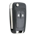Opel 2 knoppen klapsleutel autosleutel  behuizing met Sony batterij.