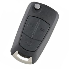 Opel autosleutel  behuizing 3 knoppen klapsleutel met microschakelaar en Sony batterij.