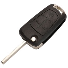 Opel autosleutel  behuizing 3 knoppen klapsleutel met microschakelaar en Sony batterij.
