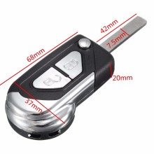 Autosleutel 2 Knoppen geschikt voor Citroën C3 / Citroën DS3 / met batterij / VA2 sleutelblad.