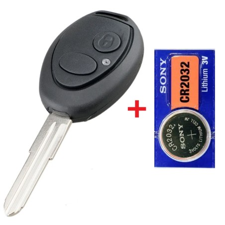Autosleutel 2 Knoppen geschikt voor Rover 75 / Land Rover Discovery 2, met batterij.
