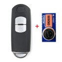 Autosleutel 2 Knoppen geschikt voor Mazda 2 / 3 / 6 / Mazda CX-3 / 5 / met batterij.