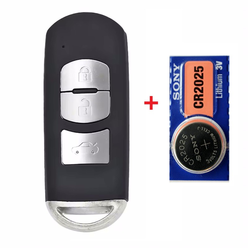 Autosleutel 3 Knoppen geschikt voor Mazda 6 / Mazda CX-5 / MX-5 / met batterij.