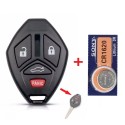 Autosleutelbehuizing 4 knoppen geschikt voor Mitsubishi autosleutel / Mitsubishi Lancer / Mitsubishi Galant / met batterij.