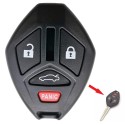Autosleutelbehuizing 4 knoppen geschikt voor Mitsubishi autosleutel / Mitsubishi Lancer / Mitsubishi Galant / met batterij.
