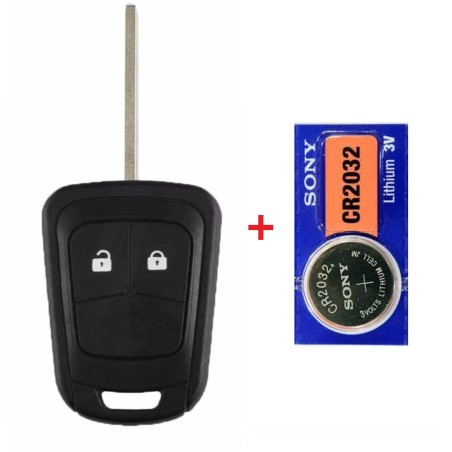Autosleutel AV2 geschikt voor Opel sleutel / Opel Corsa / Opel Vectra / Opel Meriva / met batterij.