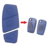 Geschikt voor Fiat autosleutel  behuizing rubber pad 2-3 knoppen SIPRS8 Blauw.