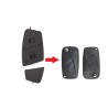 Geschikt voor Fiat autosleutel  behuizing rubber pad 2-3 knoppen SIPRS8 Zwart.