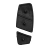 Geschikt voor Fiat autosleutel  behuizing rubber pad 2-3 knoppen SIPRS8 Zwart.