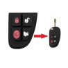 Geschikt voor Jaguar autosleutel  behuizing rubber pad 4 knoppen.
