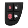 Geschikt voor Jaguar autosleutel  behuizing rubber pad 4 knoppen.